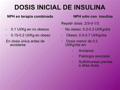 dosis de insulina nph por kg de peso