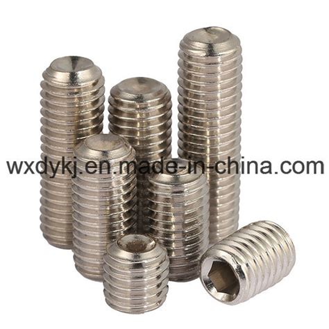 Din 916 Stainless Steel 304 Hexagon Socket Set Screw With Cup Point China Set Screw And Cup