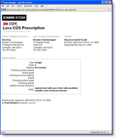 It is also known as a written record of medicine or drugs that doctor suggests for a. Lava Precision Solutions: 3/28/10 - 4/4/10