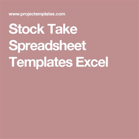 Stock Take Spreadsheet Templates Excel Spreadsheet Template Excel