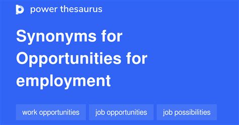 Opportunities For Employment Synonyms 39 Words And Phrases For