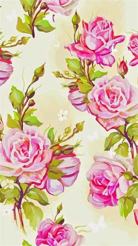 Background Floral Flowers Girly Iphone Pink Pretty