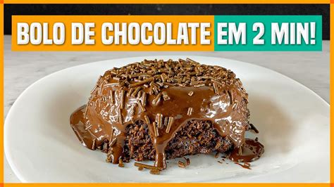 Bolo De Chocolate Pronto Em Minutos Receita Fit F Cil Sem Farinha De