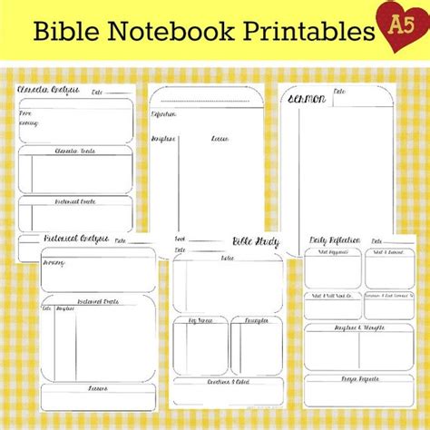 Items Similar To Bible Study Printable Pack Bible Study Notebook