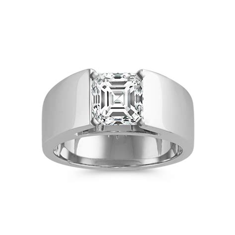 Meridian Cathedral Solitaire Engagement Ring In 14k White Gold Shane Co