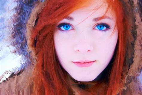 Redhead Woman With Blue Eyes Redhead Face Eyes Blue Winter Hd Wallpaper Peakpx