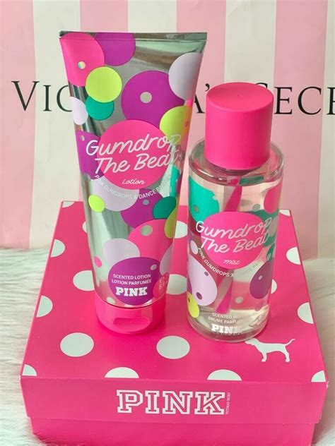 New Victorias Secret Pink Set Gumdrop The Beat Body Lotion And Mist