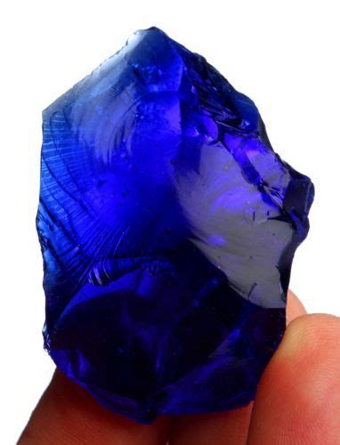 1836 Carats Genuine Blue Obsidian Gem Crystal Specimen From Bitlis