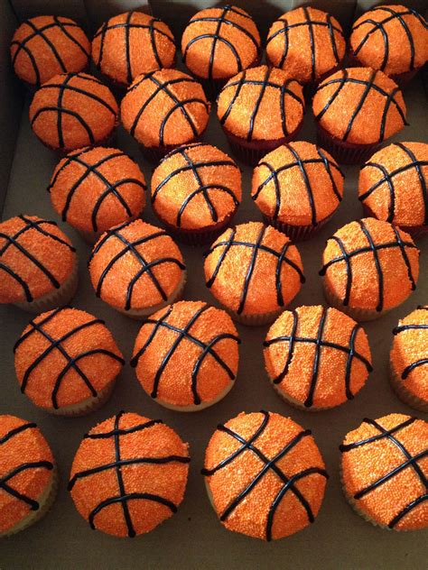 Basketball Cupcakes What Do You Think Basketball Cupcakes Basketball Theme Party Basketball