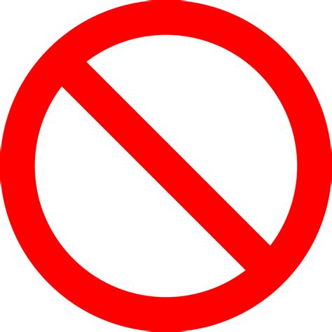 No Symbol Sign Clip Art Sign Stop Png Download 2384