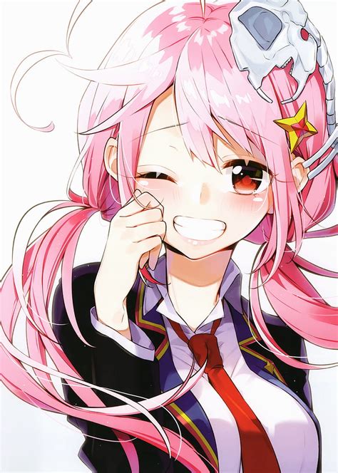 3840x2160px 4k Free Download Pink Hair Anime Girl Smiling Wink