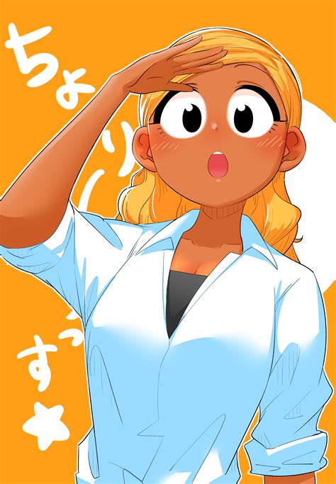 Safebooru 1girl Absurdres Blonde Hair Blush Breasts Cleavage Degraded Ice Dress Shirt Hand To