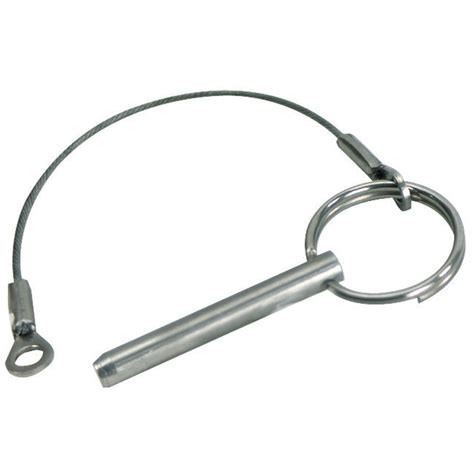 Whitecap S 1019c Stainless Steel Quick Release Pin With Lanyard Retractable Ball And Flip Tab