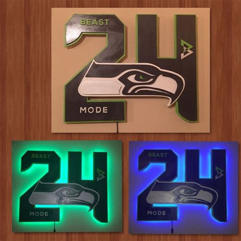 24 Seattle Seahawks Beast Mode Beast Mode Seattle Seahawks Etsy Store