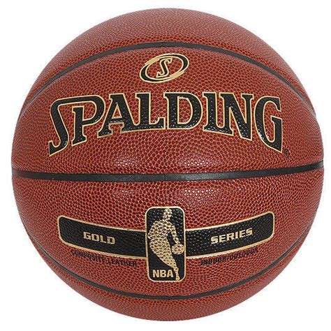 Spalding Nba Gold Basketball Size7 Outdoor Indoor Street Games Ball 76
