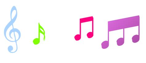 Coloured Music Symbols Clipart Best