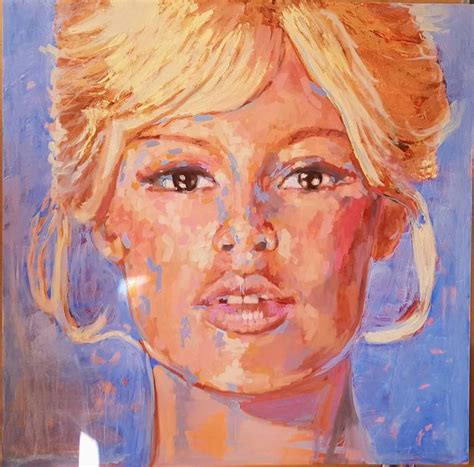 Brigitte Bardot Art Toile Beautiful Blond Hair Nude Art Canvas Etsy