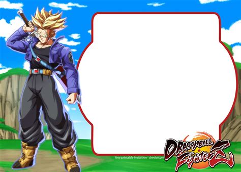 (free printable) downloadable invitations templates for your next awesome party. FREE Dragon Ball Fighter Z Invitation Template | Download ...