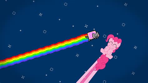 1920x1080 1920x1080 Anime Nyan Cat Cat Stars Rainbow Pinkie Pie