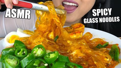 ASMR SPICY CHEESY SEAFOOD CLEAR NOODLES Scallops MUKBANG 먹방 No Talking Eating Sounds ASMR