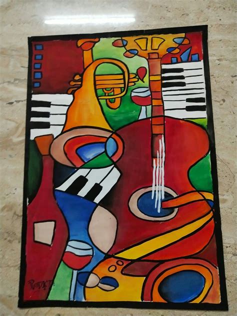 Abstract Art Music Art Painting Pop Art Canvas Instruments Art