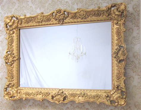 15 Collection Of Antique Gold Mirrors Large Mirror Ideas