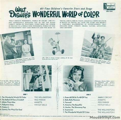 Walt Disneys Wonderful World Of Color By Disneyland Records