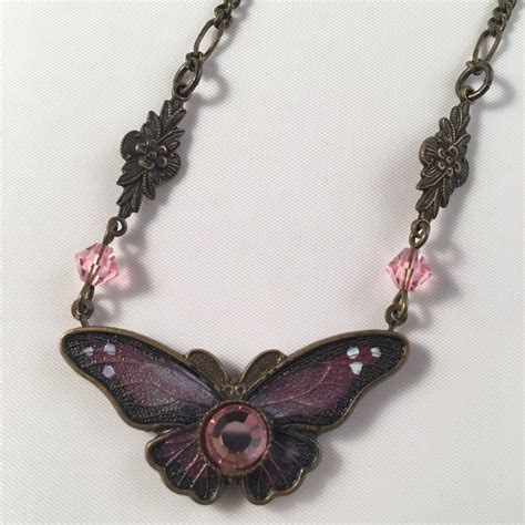 Enchanting Emerald Butterfly Necklace Byrd Designs