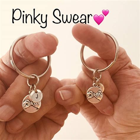Pinky Swear 2 Keychains Double Pinky Promise Key Chains Etsy