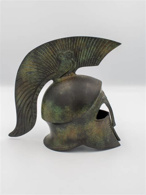 Greek Helmet With Owl Irida Shop