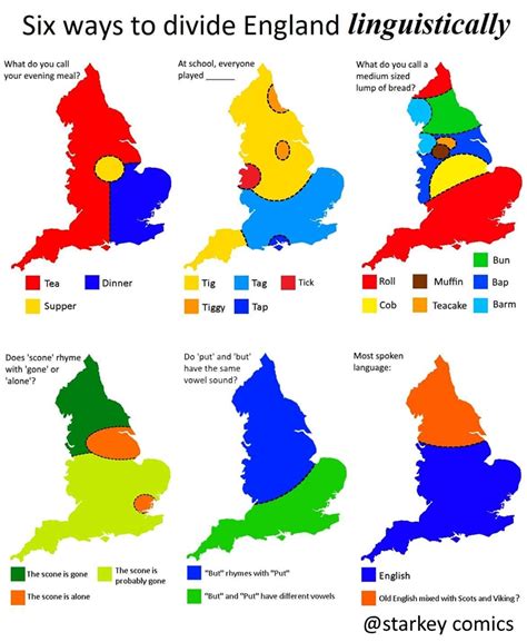 6 Ways To Divide England Linguistically Starkey Comics