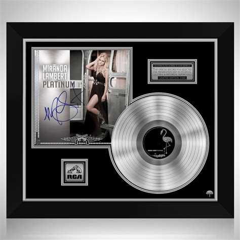 Miranda Lambert Platinum Platinum Lp Limited Signature Edition Custom Frame Rare T