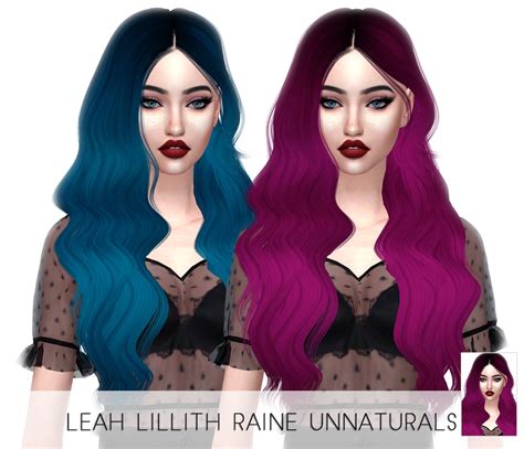 The Sims Resource Leahlillith`s Raine Unnaturals Hair Retextured