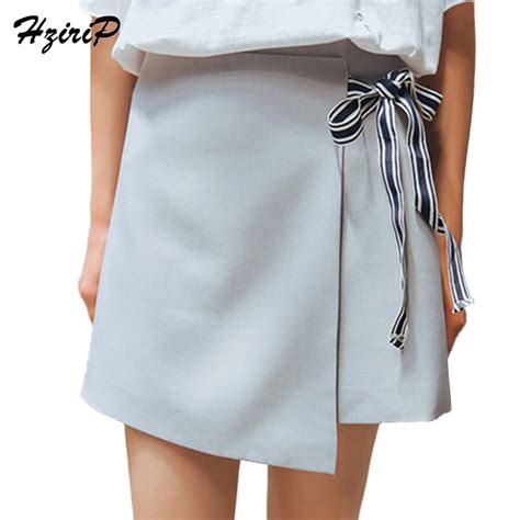 Hzirip 2018 New Summer Preppy Style Stylish Solid Color A Word Pattern Female Skirt Leisure Soft