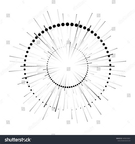 Radial Halftone Dots Circle Form Comic 库存矢量图（免版税）1695633901 Shutterstock