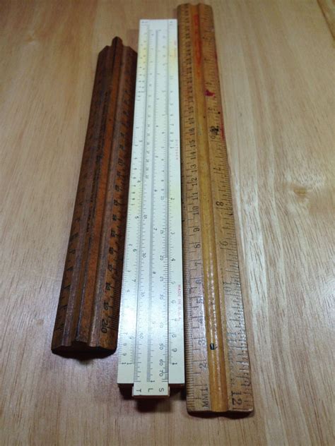 Wood Rulers Instant Collection Three Rulers Made In Usa Etsy