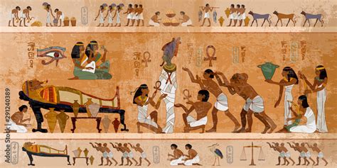 Ancient Egypt Mummification Process Concept Of A Next World Pharaoh Sarcophagus Egyptian