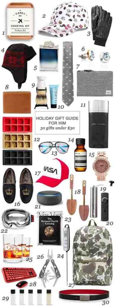 Maybe you would like to learn more about one of these? Holiday Gift Guide For Him: 30 Gifts Under $30 | Gift ...