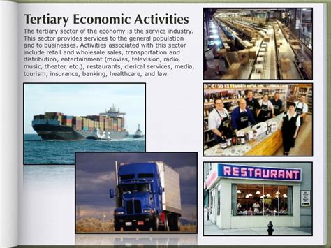 Other tertiary economic activities in maldives include, shipping, teaching, wholesaling and retailing. Cultural Geography - Economic Activities