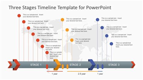 Project Timeline Three Stages Slidemodel