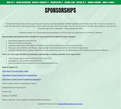 How To Create A Youth Sports Sponsorship Package Jersey Watch