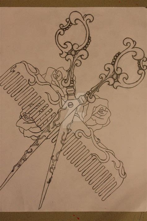 Shears And Comb Tattoo Design By Zombifiedbeauty On Deviantart