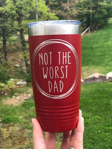 Christmas gifts for construction dad. Father's Day Dad gift Guy Gift Not the Worst Dad 20 oz ...