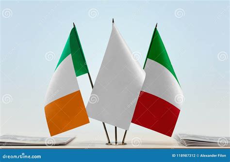 Flags Of Ireland And Italy Stock Photo Image Of Convention 118987312