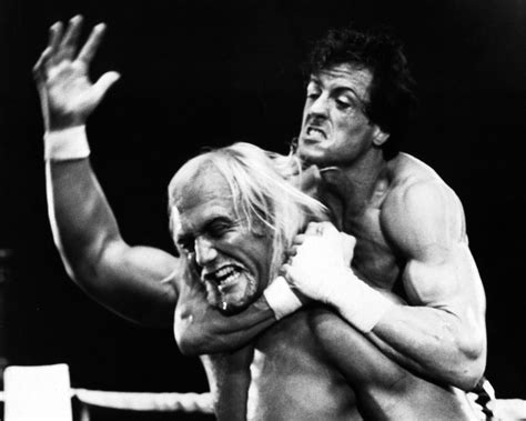 Hulk Hogan Vs Sylvester Stallone 8x10 Reprint Photo Photograph Rocky