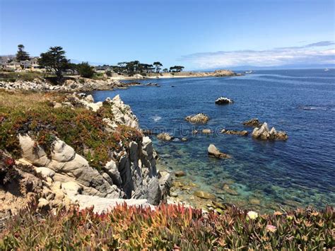 Monterey Beach At Pacific Ocean Stock Image Image Of Beautiful