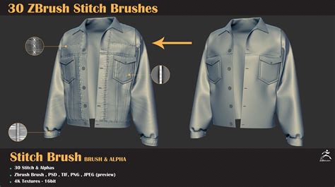 30 ZBrush Stitch Brushes - ZBrushCentral
