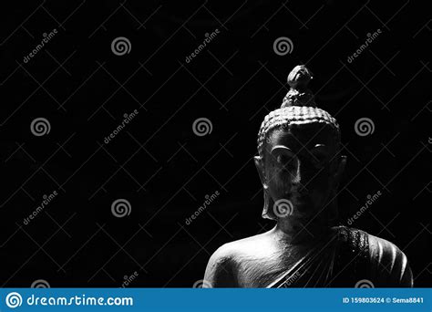 Buddha Statue Monochrome Stock Photo Image Of Monochrome Black