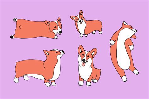 Cartoon Corgis Wallpapers Wallpaper Cave