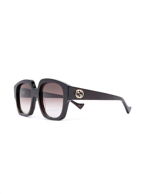 gucci eyewear oversized square frame sunglasses farfetch